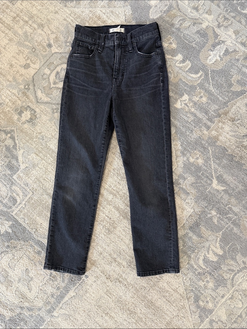 Madewell The Perfect Vintage Crop Jean sz 0 - Black